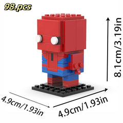 98pcs Movie Theme DIY Building Blocks Set Red Car Model Kit