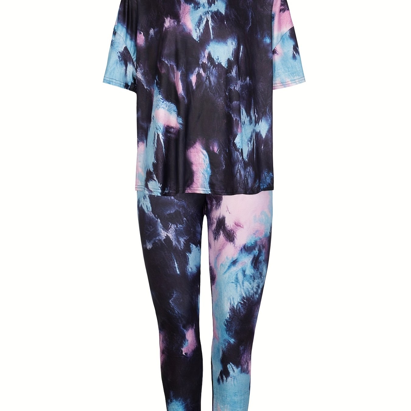 Tie Dye V Neck Tee & Pants Set