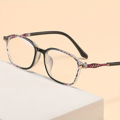 Light Blocking Reading Glasses Retro Square Clear Lens Anti Eyestrain UV Compute