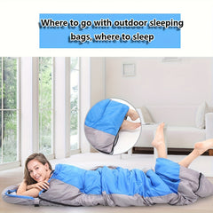 Portable Sleeping Bag for Camping and Fishing, Warm Zero Distance Splicable