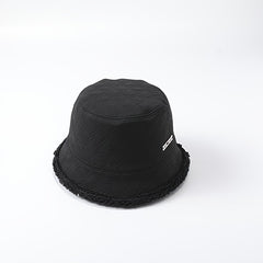 Women Bucket Hat Winter Hat Solid Warm Outdoor Casual Style