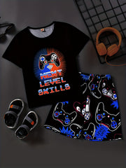 Boys Next Level Gamepad Graphic Outfit for Summer