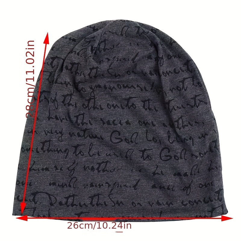 Men's Spring Summer Thin Pullover Hat Cotton Polyester Turban Hat