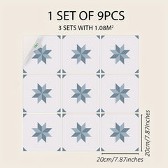 Green Mosaic Peel and Stick Floor Tiles - Waterproof PVC Flooring Sticker