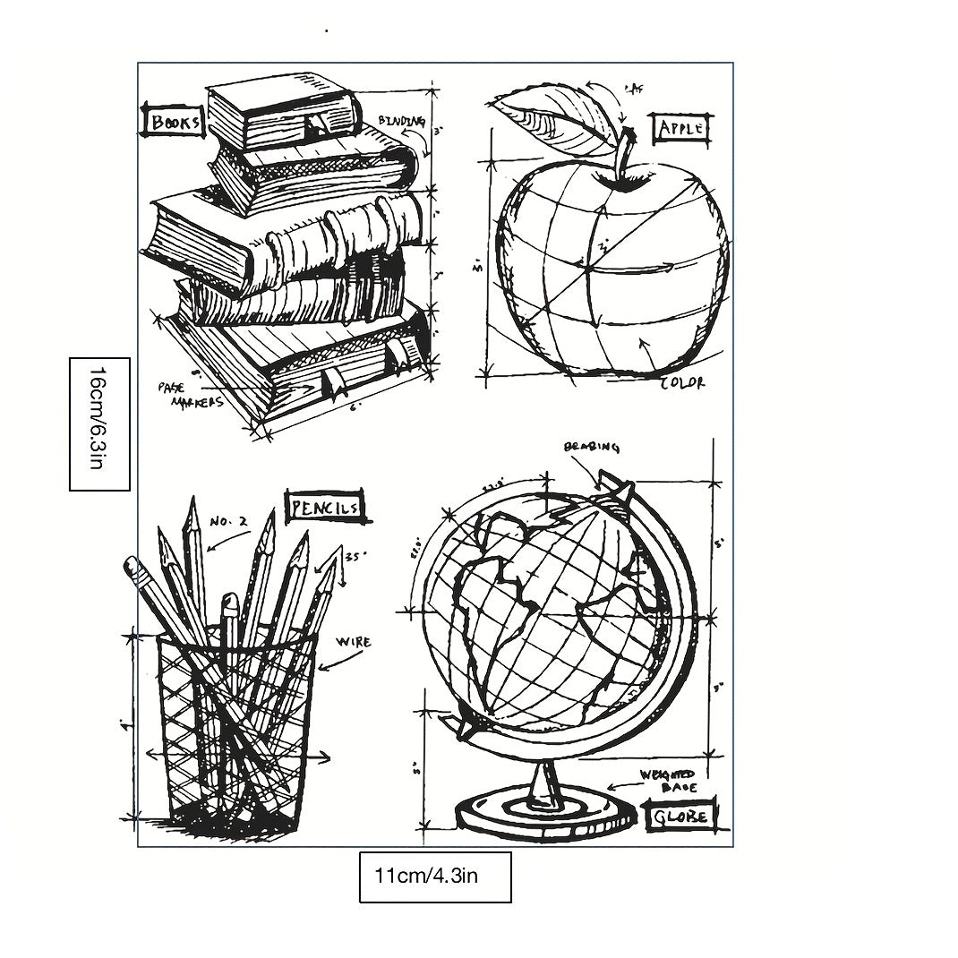 Silicone Transparent Clear Book Stamp For DIY Crafts