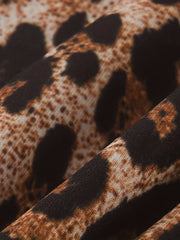 Leopard Print Flare Leg High Waist Pants