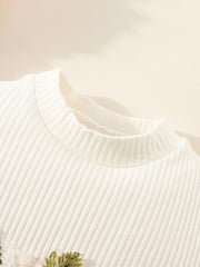 Infant Baby Girls Long Sleeves Flower Embroidery Tulle Dress