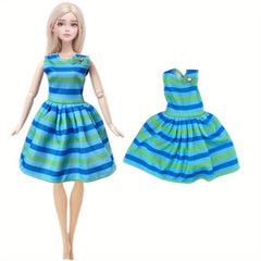 Doll Clothes Set - Party Wear Dress Gown Shirt Pants Outfit