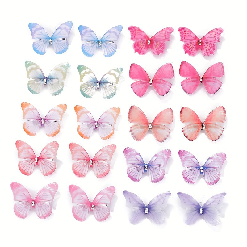 10pcs Butterfly Hair Clips for Baby Girls