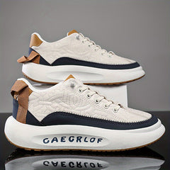Men's Stitched Lace Up Chunky Sneakers Assorted Colors