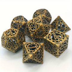 7pcs Hollow Gear Dice For Desktop Entertainment Game