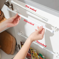 Adjustable Hanging Closet Rod Durable Telescopic Clothes Rod Heavy Duty Rack