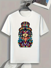 Cartoon Print Men's Graphic T Shirt Casual Comfy Tees For Summer