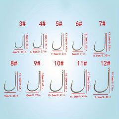 100pcs Carp Fishing Hooks Carbon Steel Storage Box Barbed Secure Hooksets