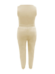 3-Piece Zip Up Hoodie, Tank Top & Pants Set
