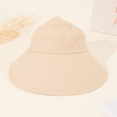 Beige Reversible Visor Hat UV Protection Sunscreen Travel Beach Hat