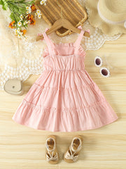 Baby Girl's Ruffle Cami Dress Kid's Pleated Dress