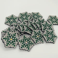 10pcs Rhinestone Snowflake Christmas DIY Decoration Patch Clothing Accessories
