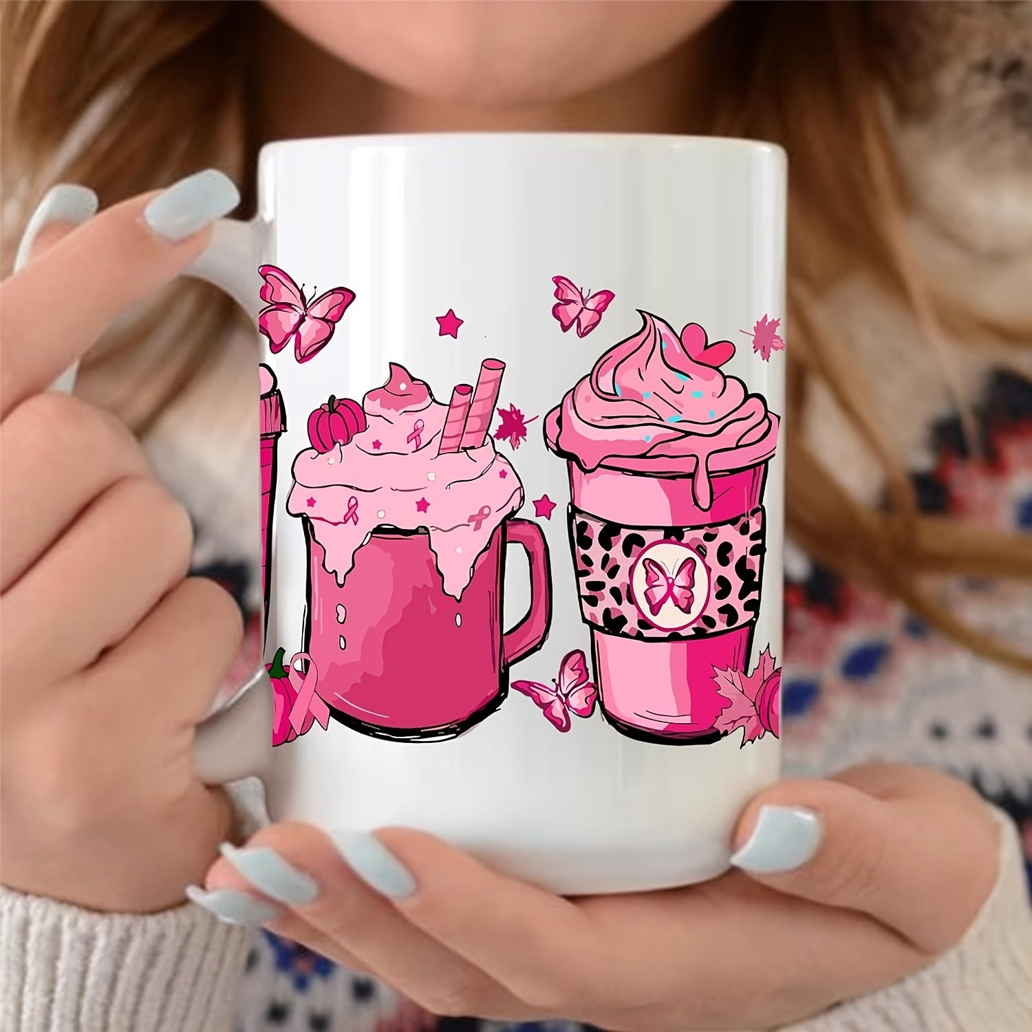 Love Pattern 16 Oz Cup Transfer Stickers - Waterproof and Scratch Resistant