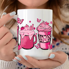 Love Pattern 16 Oz Cup Transfer Stickers - Waterproof and Scratch Resistant