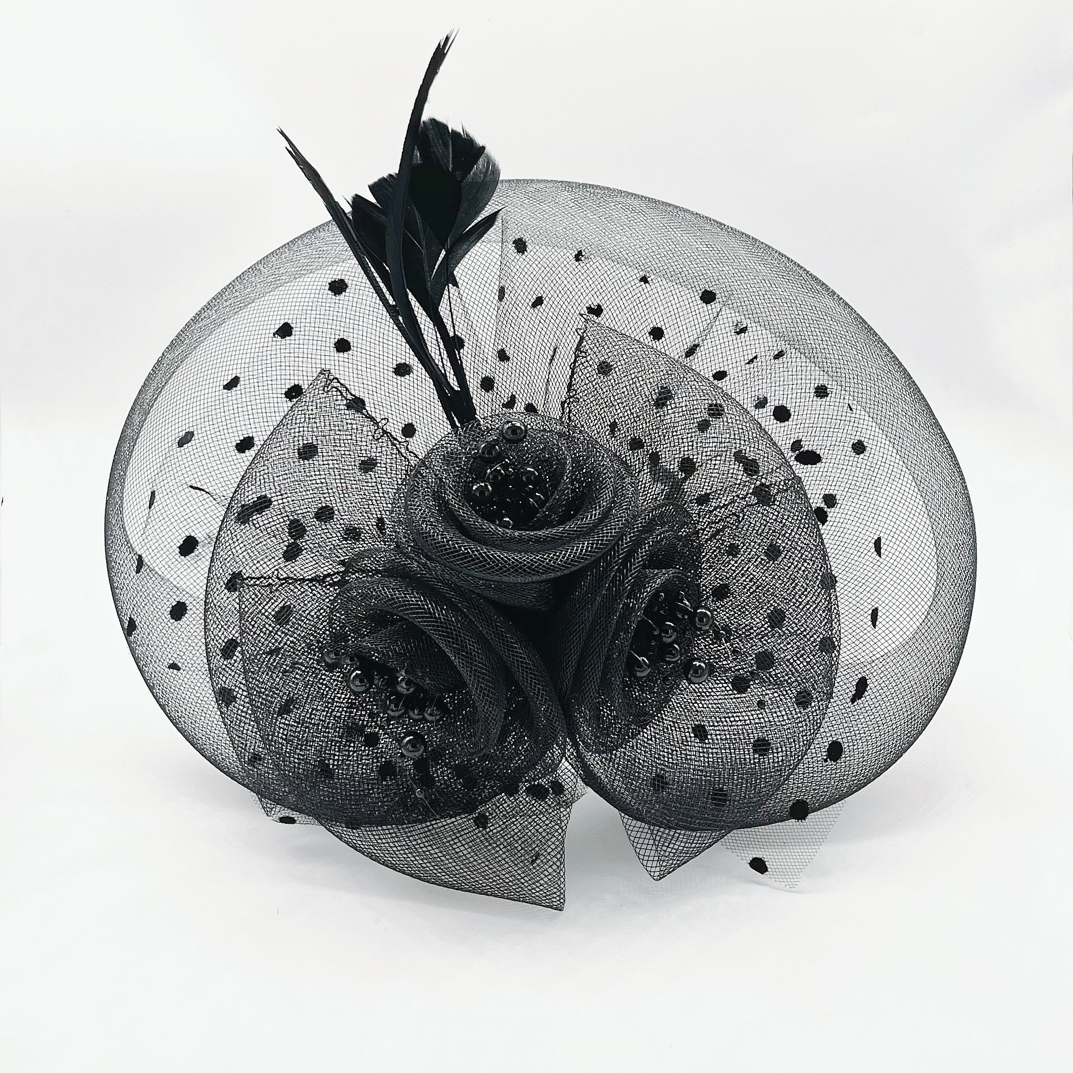 Mesh Fascinator Hair Clip Hat Bowler Feather Flower Veil Wedding Party Hat