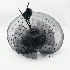 Mesh Fascinator Hair Clip Hat Bowler Feather Flower Veil Wedding Party Hat