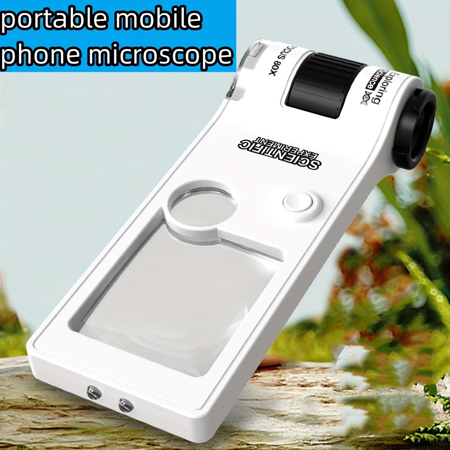LED Clip-On Microscope with Digital Display for Smartphone