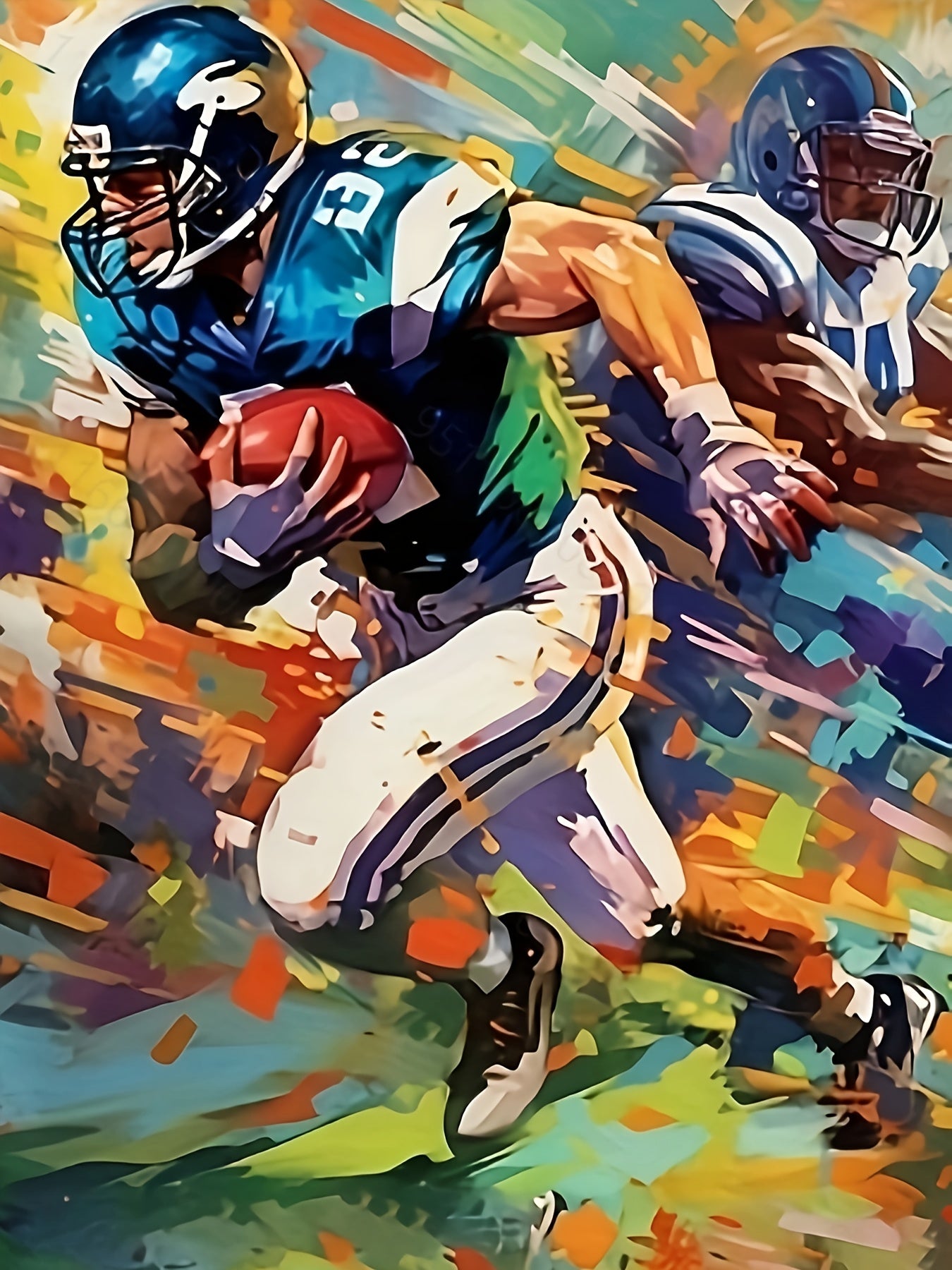 Boys' Colorful Football Player 3D Print T-Shirt