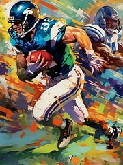 Boys' Colorful Football Player 3D Print T-Shirt