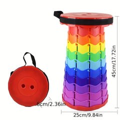 Adjustable Rainbow Folding Stool for Camping & Fishing
