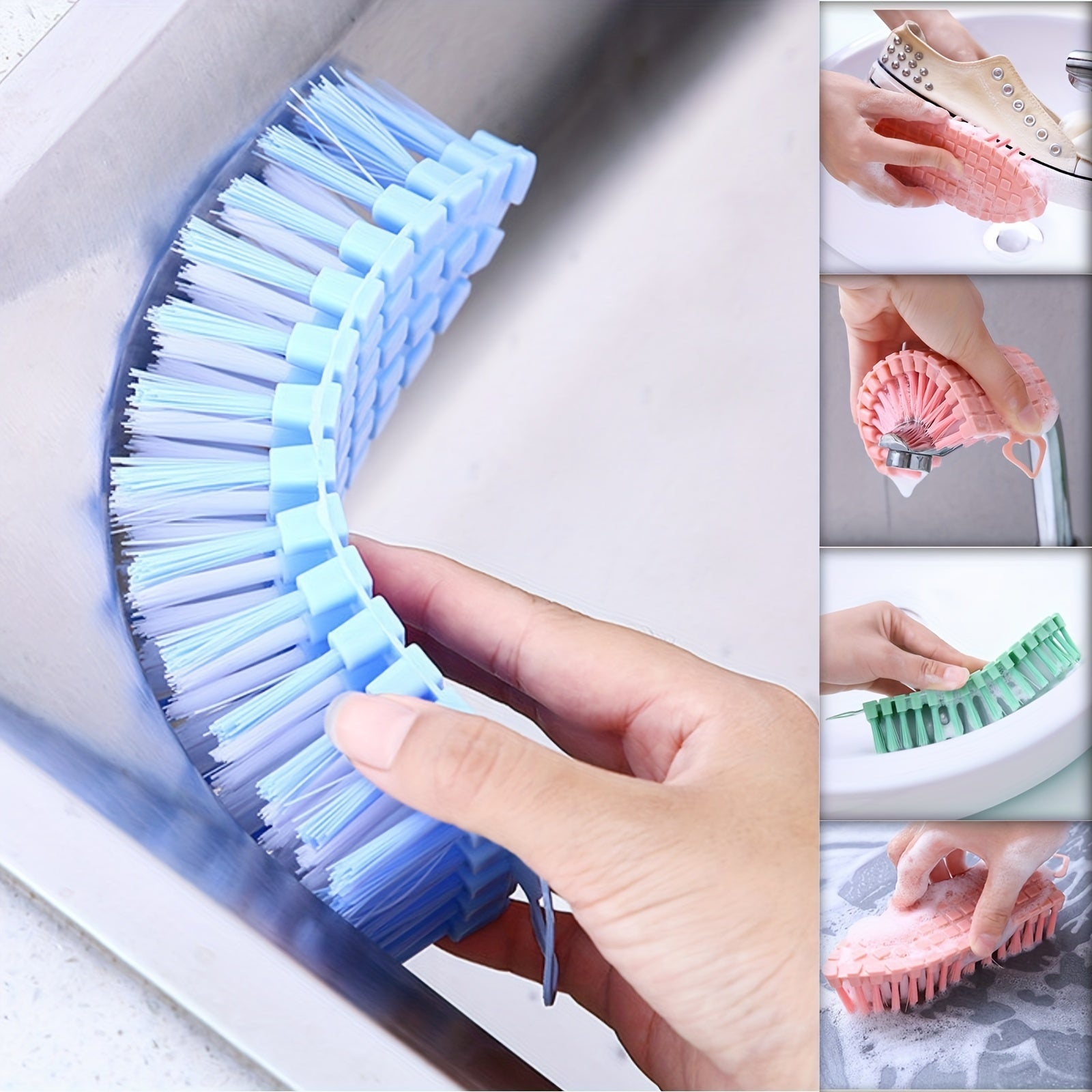 Flexible Cleaning Brush for Kitchen Bathroom Floors Bendable Ideal for Shoes