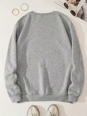 Graphic Print Pullover Sweatshirt for Women