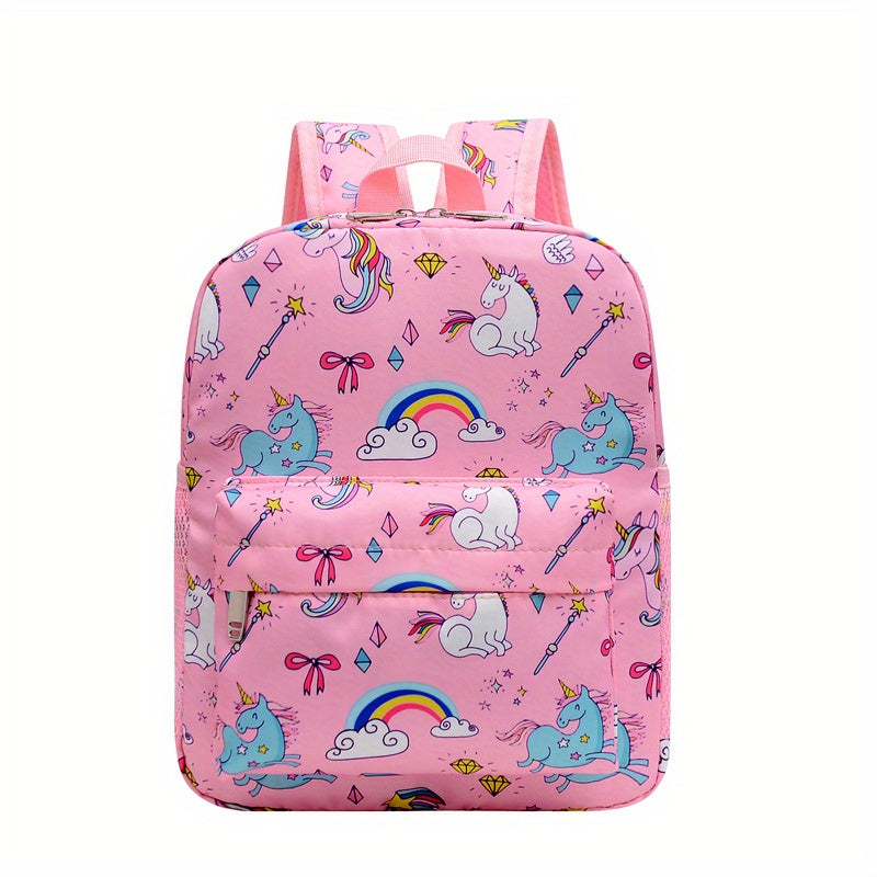 Kids Cartoon Backpack Large Capacity Lightweight Travel School Bag
