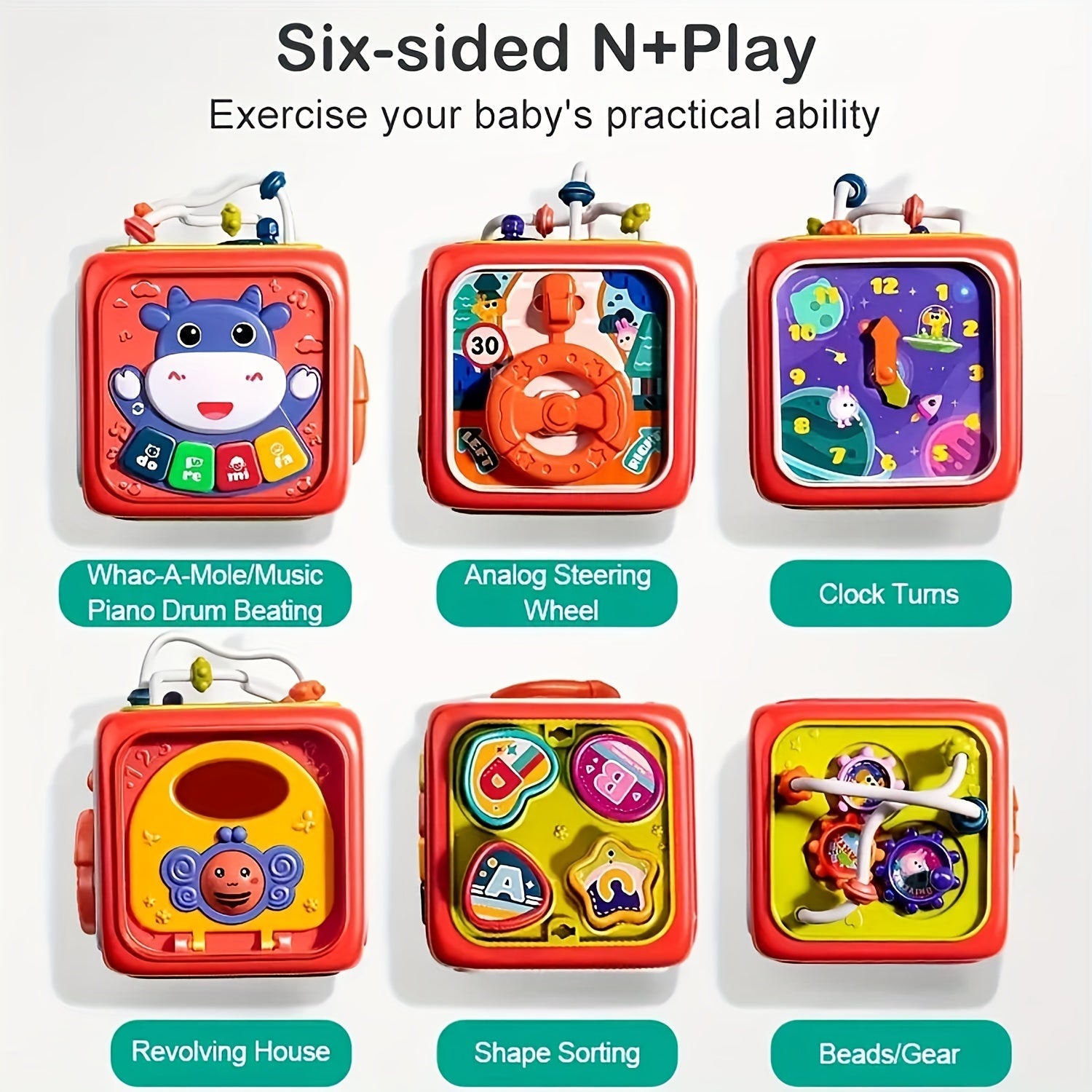 Colorful Musical Baby Activity Cube Toy