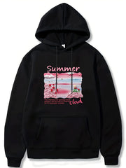Little Prince Rose Print Men's Hooded Sweatshirt