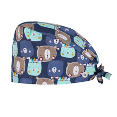 Cotton Work Cap with Button & Sweatband