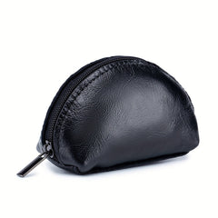 Small Leather Coin Purse Zipper Storage Bag