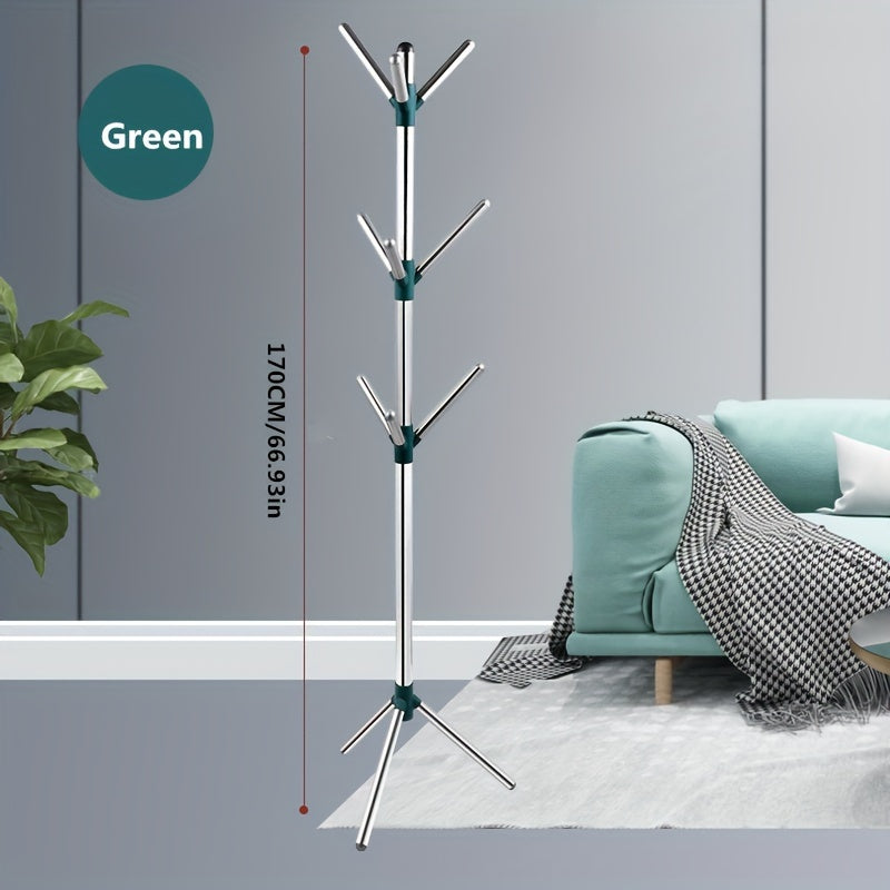 Stainless Steel Coat Rack Floor standing Clothes Hanger