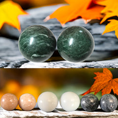 2 Inch Natural Jade Fitness Handball Quartz Ball for Relaxation Wrist Massage