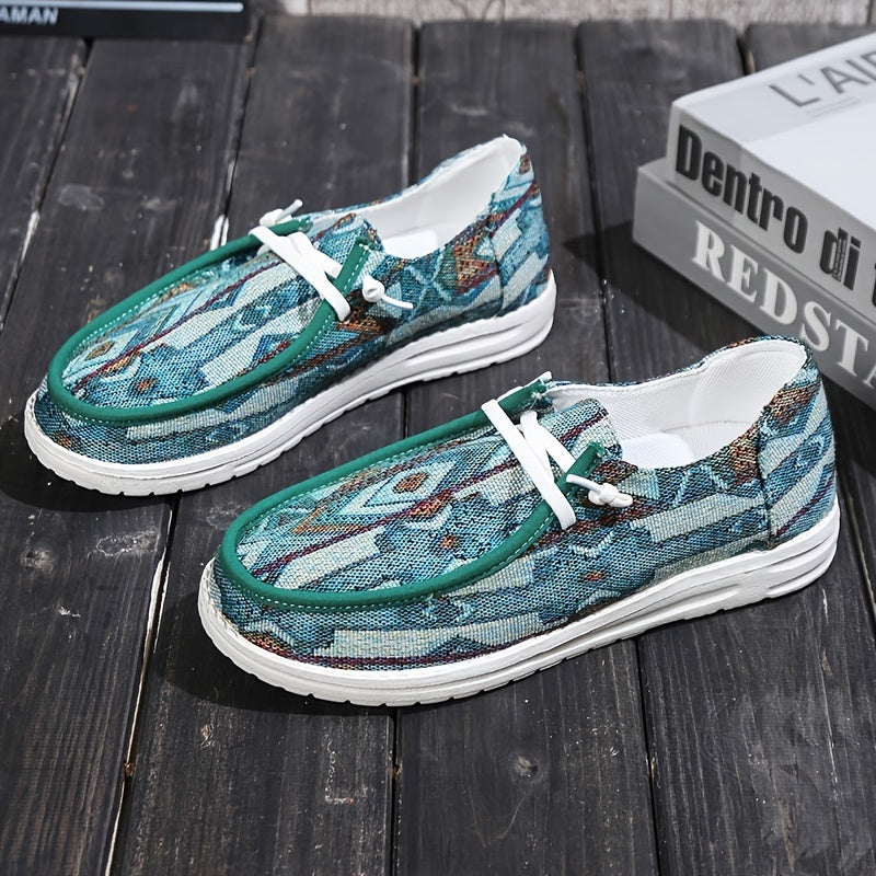 Women's Lace Up Flat Canvas Shoes Lightweight Slip On Loafers