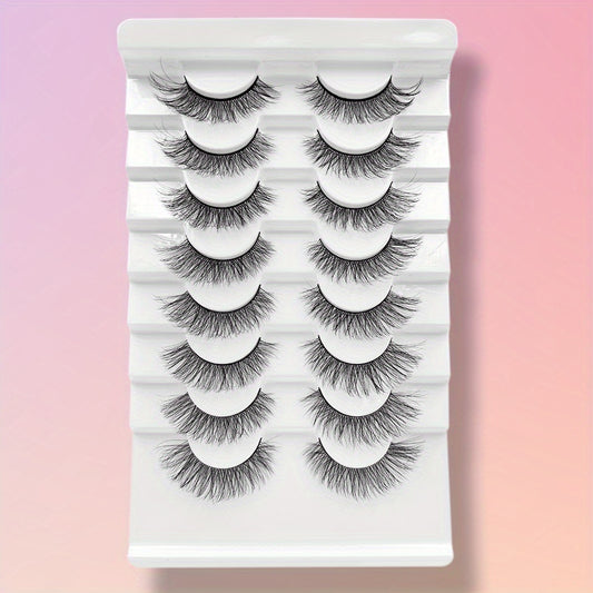 8 Pairs Natural 3D Silk False Eyelashes 13 15mm