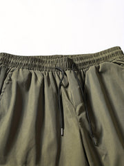 Men's Drawstring Cargo Pants with Large Pockets