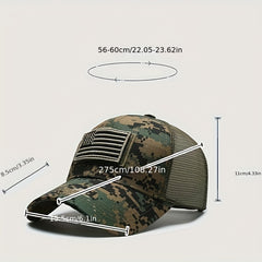 American Flag Camouflage Embroidered Baseball Cap Men's Outdoor Hat