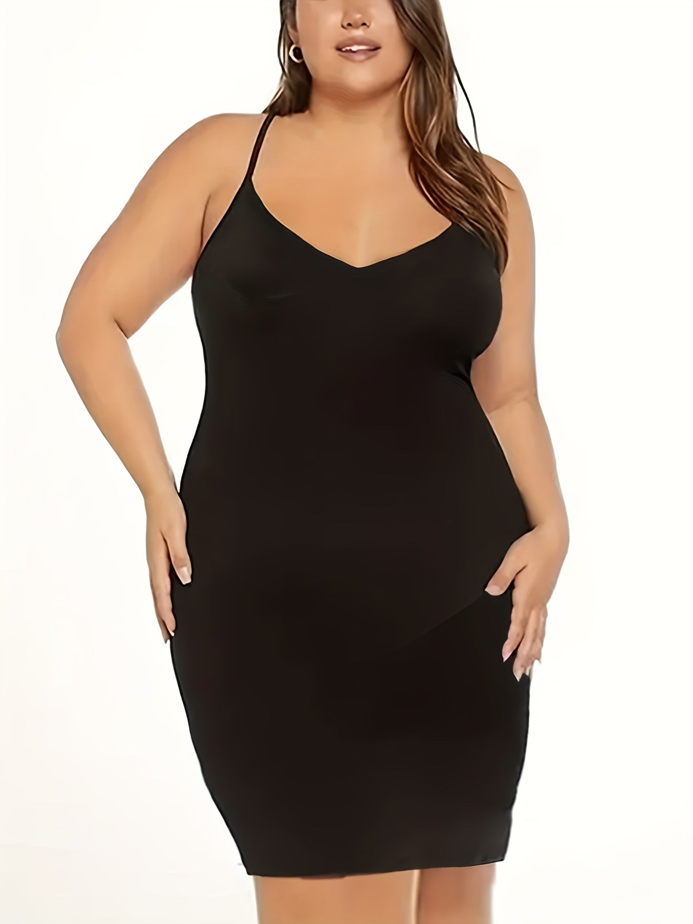 V Neck Summer Mini Cami Dress