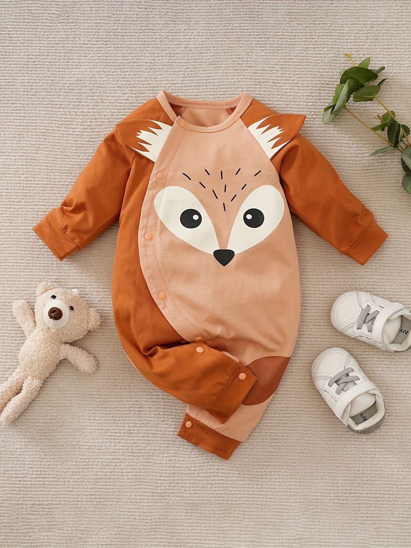 Fox Dress Up Costume Baby Raglan Sleeve Bodysuit