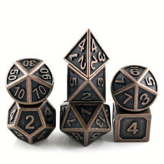 7pcs Metal Dice Polyhedron Set For Fun And Leisure