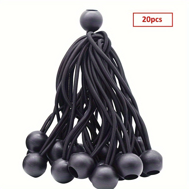 Heavy Duty Ball Bungee Cords 25pcs for Shelter Gazebo Camping Tent Cargo Yard