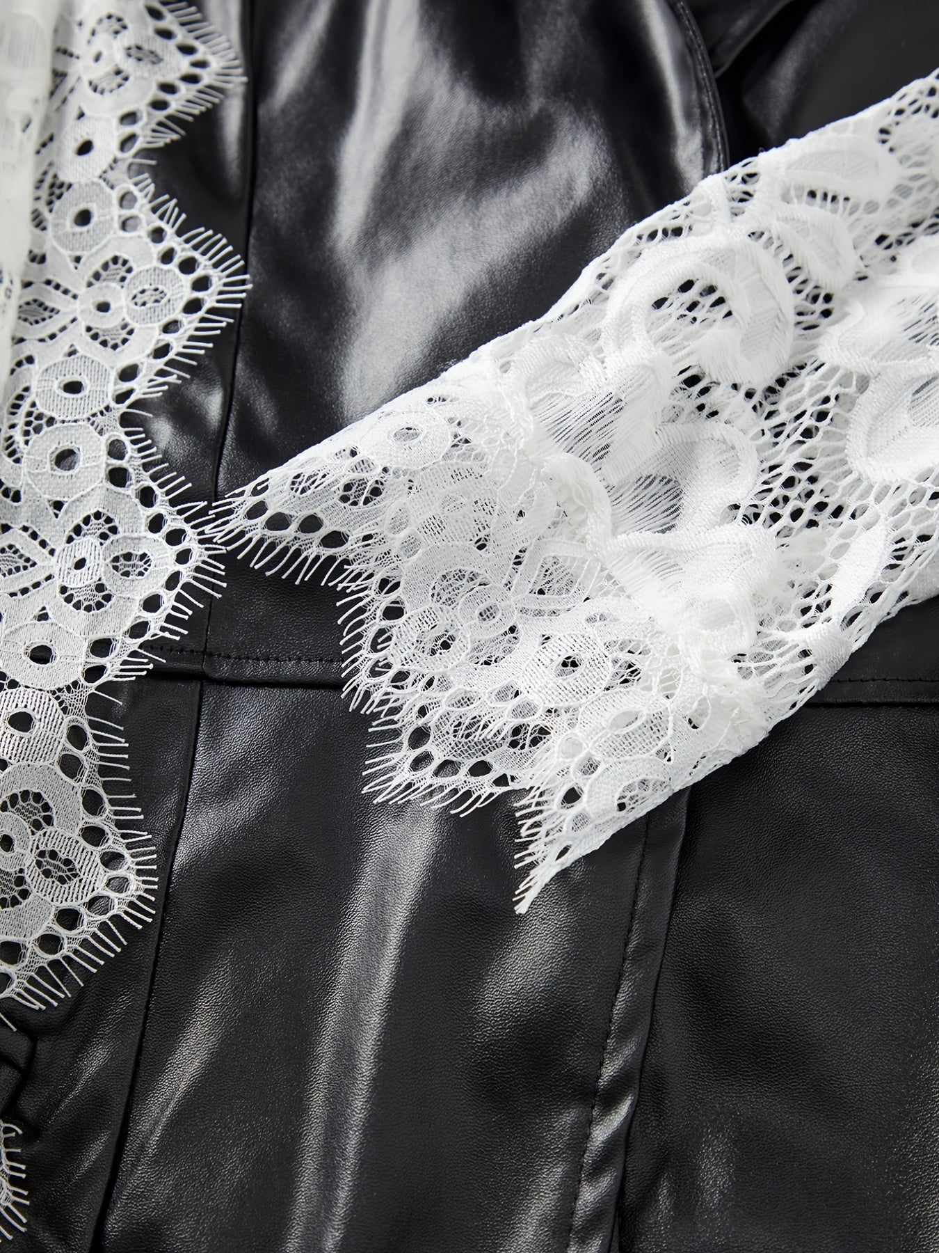 Lace Stitching Lapel Collar Blazer Jacket for Wedding & Party
