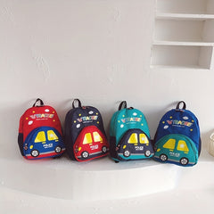 Car Pattern Kids Backpack for Kindergarten Boys and Girls