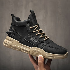 Men's Non Slip Boots with Letter Patch Decor